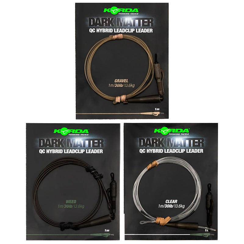 Dark Matter Leader QC Hybrid Clip Clear 30lb