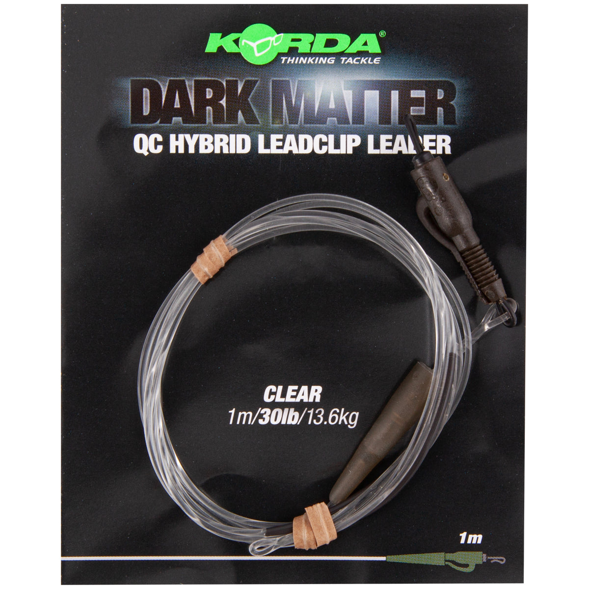 Dark Matter Leader QC Hybrid Clip Clear 30lb