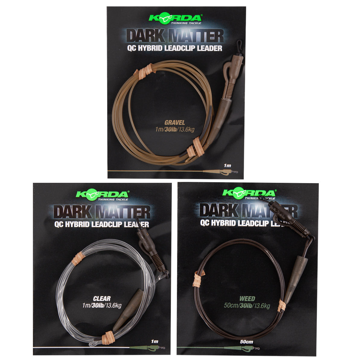 Dark Matter Leader QC Hybrid Clip Clear 30lb