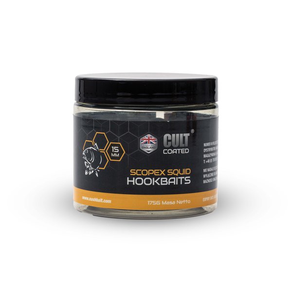 Nashbait Cult Coated Hookbaits - Monster Shrimp, Scopex Squid, Citruz