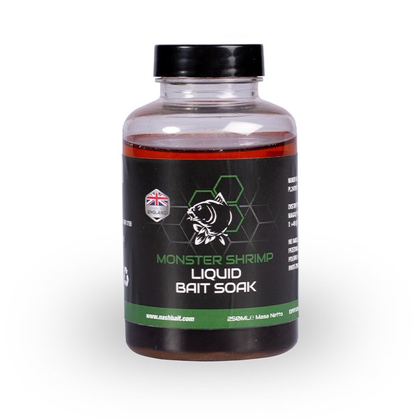 Nashbait Liquid Bait Soak 250ml - Monster Shrimp, Scopex Squid, Citruz