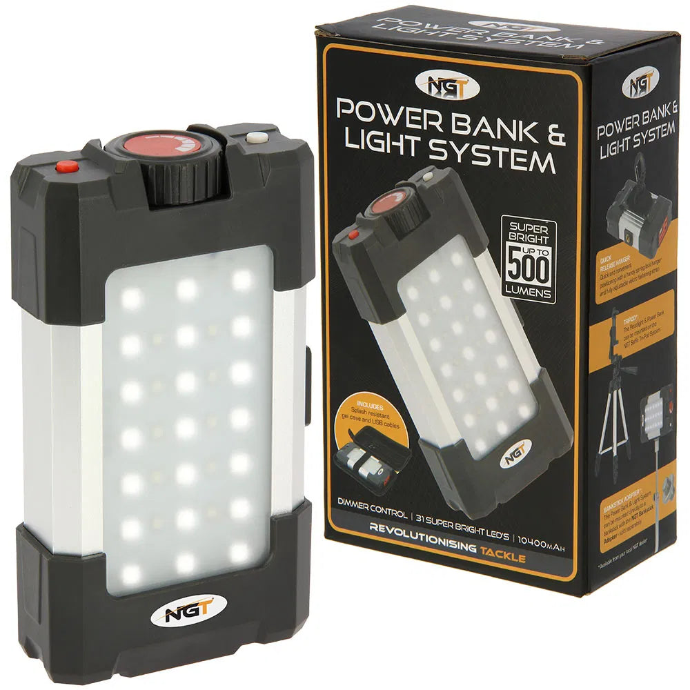 NGT Light and Powerbanx - 500 Lumen with USB Rechargable 10400mAh Powerbank