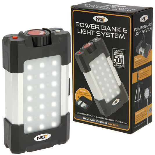NGT Light and Powerbanx - 500 Lumen with USB Rechargable 10400mAh Powerbank