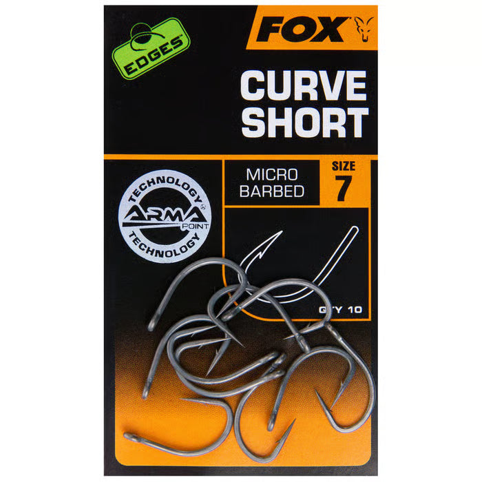 Fox Edges Curve Shank Short Hook - Micro Barbed