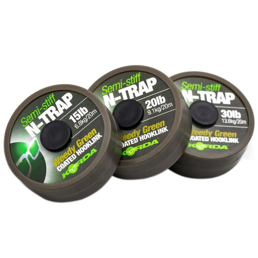 N-Trap Semi Stiff Weedy Green 20lb 20m