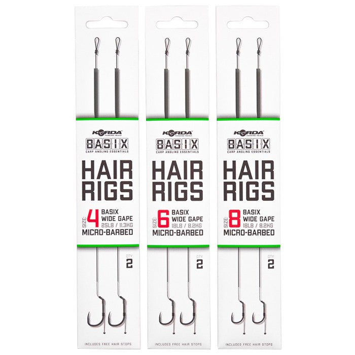 Korda Basix Hair Rigs Wide Gape