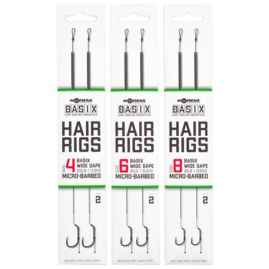Korda Basix Hair Rigs Wide Gape