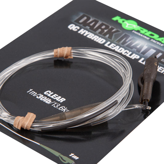 Dark Matter Leader QC Hybrid Clip Clear 30lb