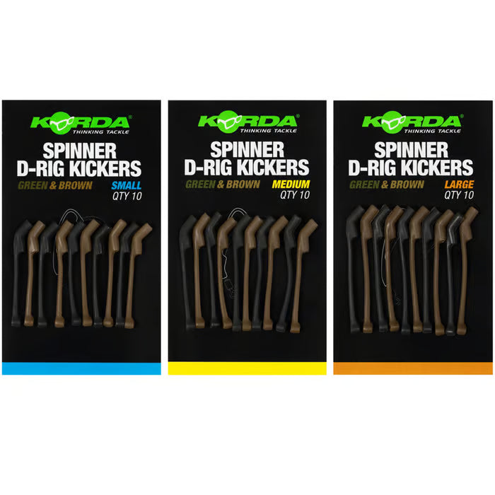 Korda Spinner D-Rig Kickers - Green & Brown