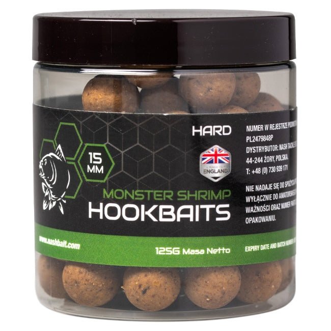 Nashbait Hard Hookbaits - Monster Shrimp, Scopex Squid, Citruz